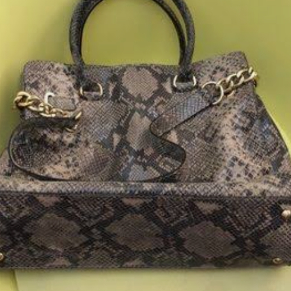 Michael Kors Python Hamilton Tote - Picture 4 of 5